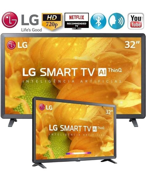 smart tv led 32 hd lg 32lm621cbsb.a, 3 hdmi, 2 usb, bluetooth, wi-fi, active hdr, thinq ai